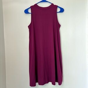 Living Doll NWT Mock Neck Fuchsia Sleeveless Dress | Size Medium